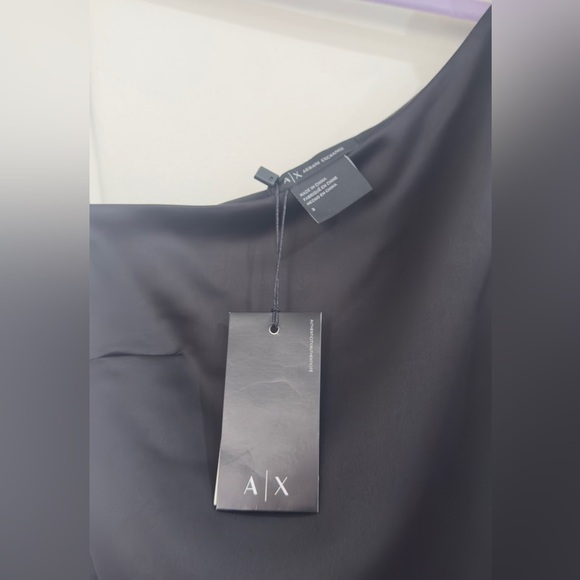Armani Exchange. Elegant Black One-Shoulder Dress - Picture 3 of 8